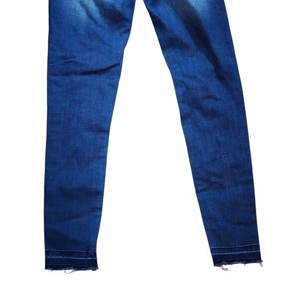 KanCan Womens Skinny Jeans Size 3 25 Blue Distressed Crop Mid Rise Stretch - Picture 9 of 9